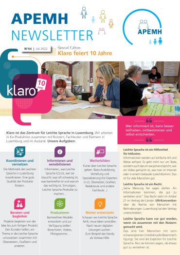 Newsletter 10 Jahre Klaro